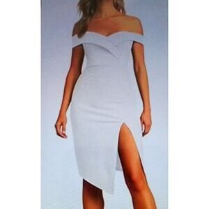 White Off the Shoulder Dress NWT Size L
